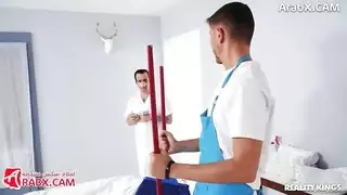 خيال إيلاج مزدوج في مشهد تدليك حار