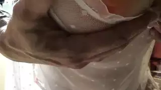 شرائط المتقاطع المتقاطعة الكبيرة ومحيطها في الملابس الداخلية والثدي!